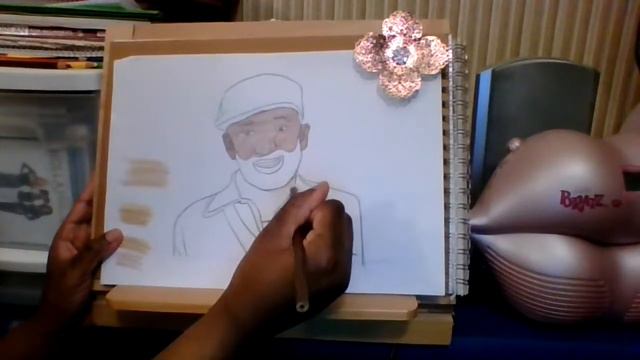 Cartoon drawing of Garrett Morris