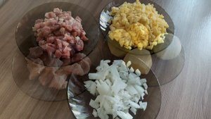 Заливной пирог с мясом и картофелем