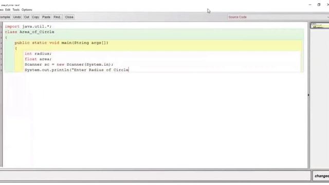 #Java_Code? Java Program Area Of Circle With Output .[ Value Enter by Users ].