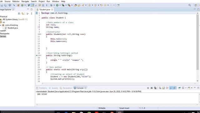 What is toString method in Java смотреть онлайн