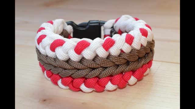 Паракорд Плетение браслета _Водопад_ (Paracord bracelet Wide waterfall).mp4