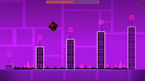 Геометрии дэш, прохождение 1-го уровня с 3 монетами