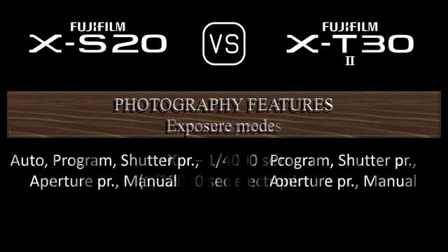 Fujifilm X-S20 vs. Fujifilm X-T30 II: A Comparison of Specifications смотреть онлайн