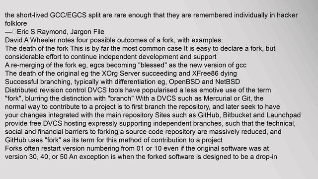 Fork (software development)