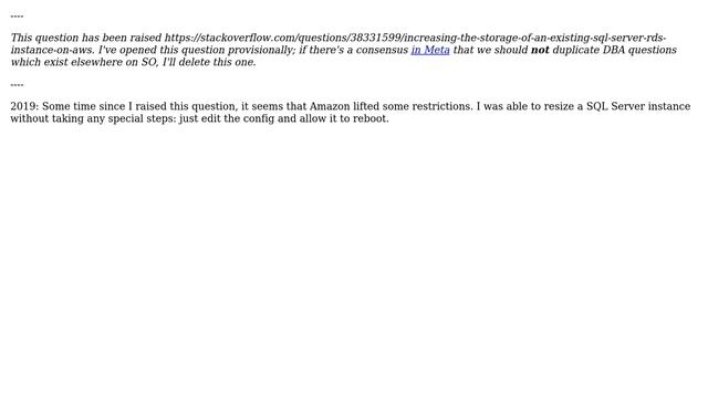 Databases: How do I increase the storage available for a SQL Server instance on AWS RDS? смотреть онлайн