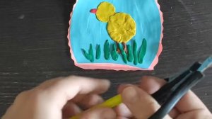 МК цыпленок из трубочек и пластилина.