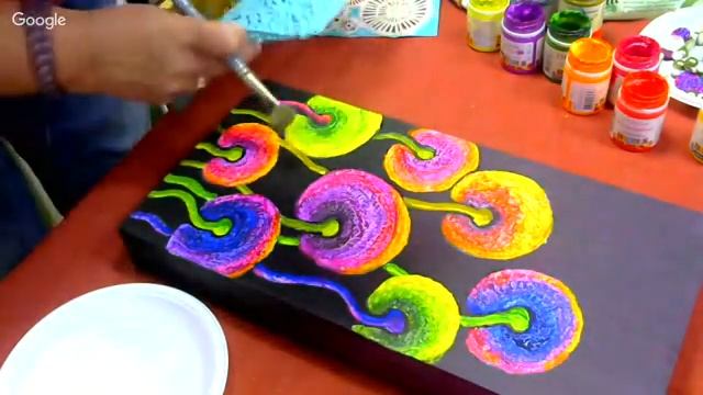 Декоративное панно "Одуванчики по ПОЛЕХовски" смотреть онлайн