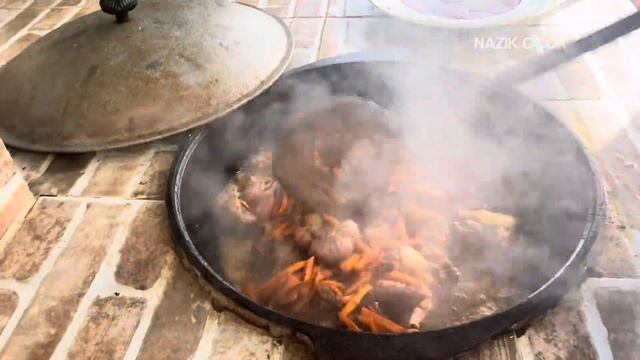 Узбекский Плов. Настоящий Плов в Казане. Uzbek Pilaf.