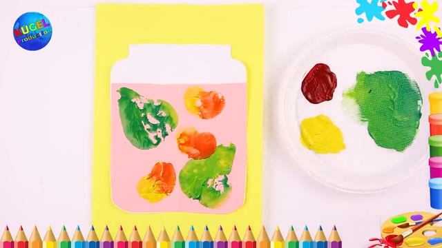 Фрукты. Лёгкие рисунки для детей. Компот. Учимся рисовать. Простые рисунки малышам. Рисуем гуашью