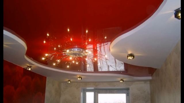 Натяжные потолки двух цветов компании Пласток смотреть онлайн