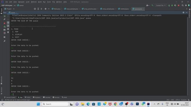 QUEUE IMPLIMENTATION USING JAVA смотреть онлайн