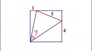 Если кое-что достроить, решение будет быстрым и простым ➜ Найдите угол внутри квадрата