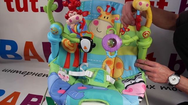 Шезлонг кресло-качалка Fisher Price Расти и познавай W9451 смотреть онлайн
