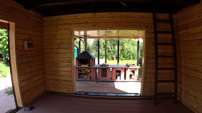 Беседка с мангалом и казаном