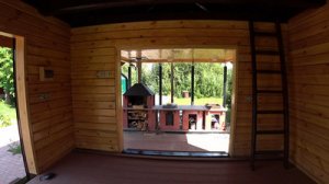 Беседка с мангалом и казаном