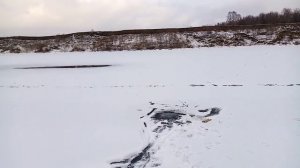 Рыбалка на хапугу на реке с течении зимой 23.11.20г