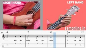 We Shall Overcome on Ukulele with Staff Notation | Melody (Lead) and Chords Tutorial