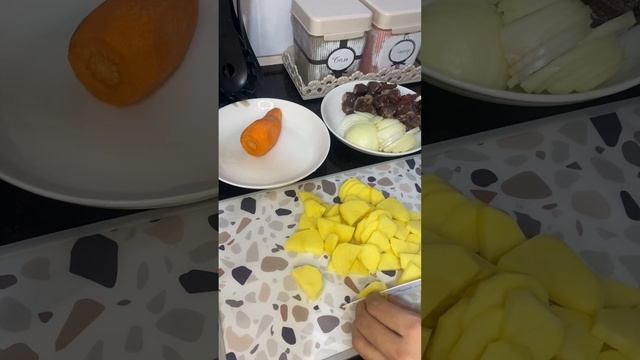 Макарон дайындаймыз!Быстрый Макароны с мясом и картошкой