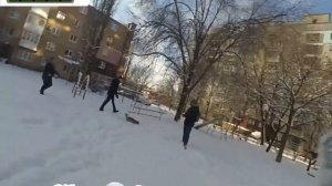 Игра в снежки от первого лица
