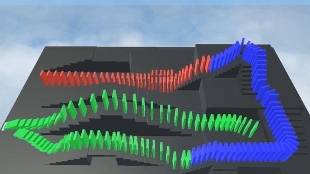 Domino Rally #1. (154 Dominoes)