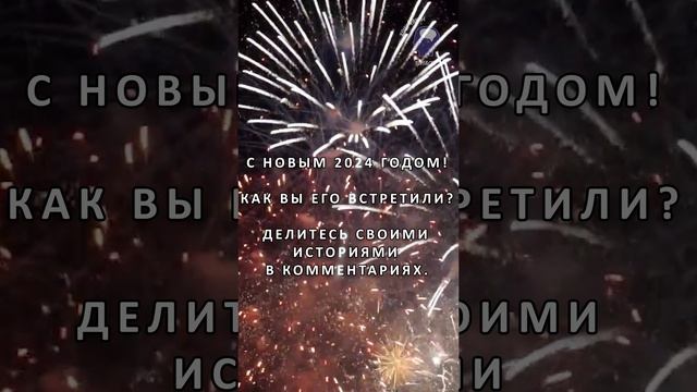 Отражение счастья в новогоднем салюте 2024! А как вы встретили Новый Год? #shorts
