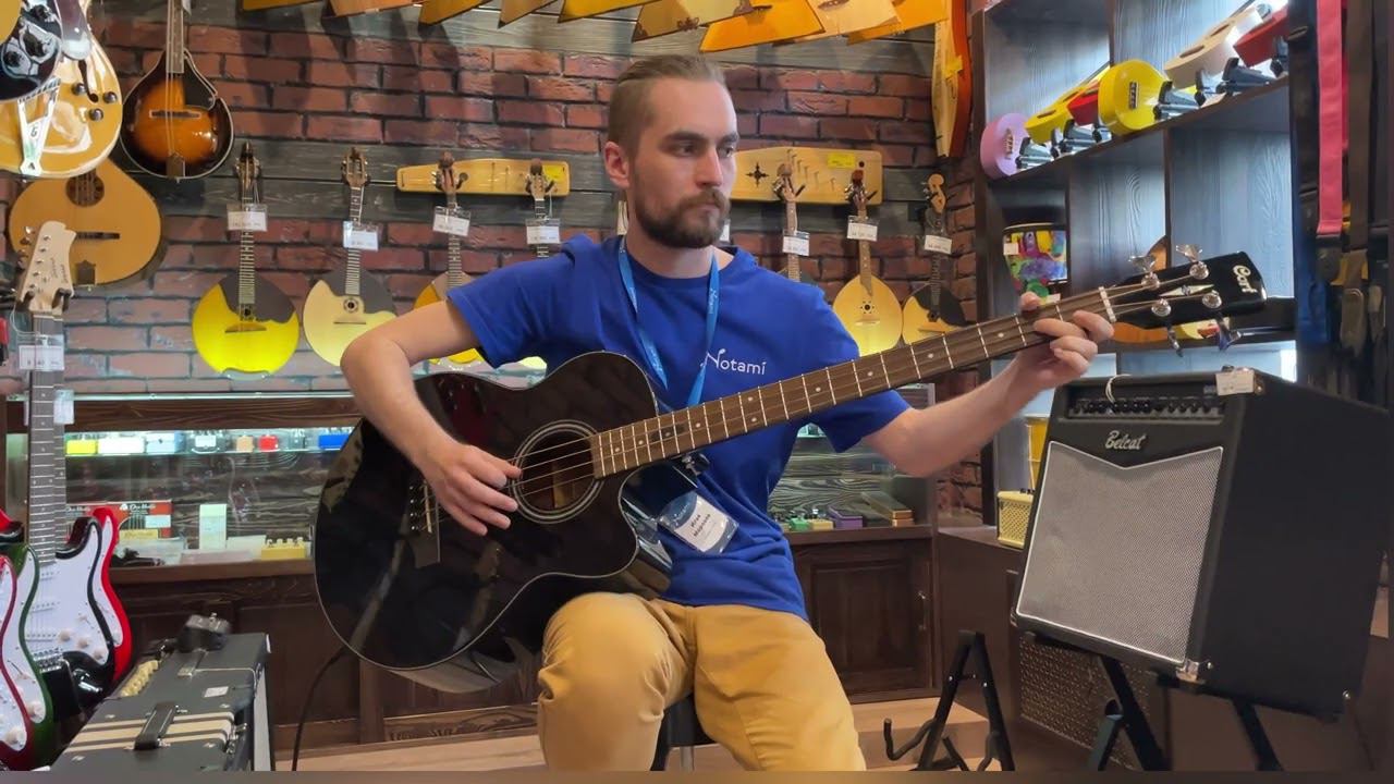 Электроакустическая гитара CORT SJB5F BK