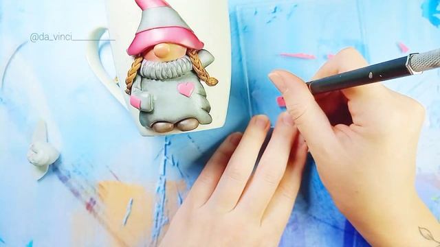 Милашка гномочка из полимерной глины / как слепить гнома /  гном из полимерной глины