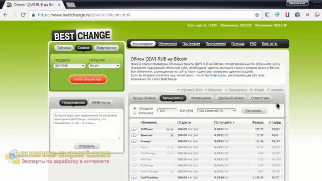 Мониторинг обменников BestChange  Обмен электронных денег по самому выгодному курсу  Обмен валют