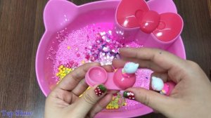 Special Series PINK Hello Kitty | Mixing Random Things into Slime | Tep Slime