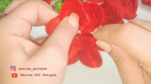 Бархатные цветы их создавать одно удовольствия #Marine_DIY_Guloyan смотреть онлайн