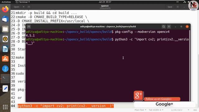 How To Install OpenCV 4.5.1 in Python on Ubuntu 20.04 || OpenCV installation in ubuntu 20.04