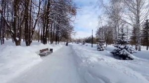 Парк Первомайский зимой Черниковка Уфа  ЧАСТЬ 2 #уфа