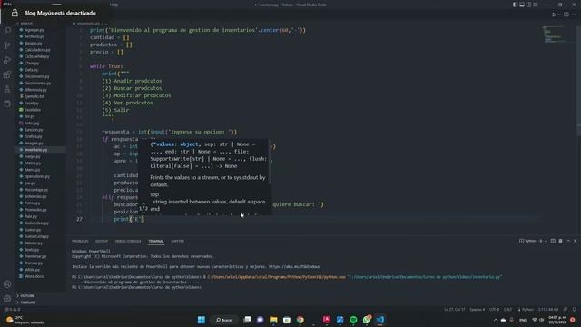 Programa De Gestion De Inventario Con Listas En Python (2023) смотреть онлайн