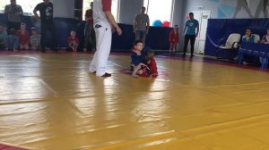 Соревнования по самбо. Борьба в партере. Марк 5 лет.