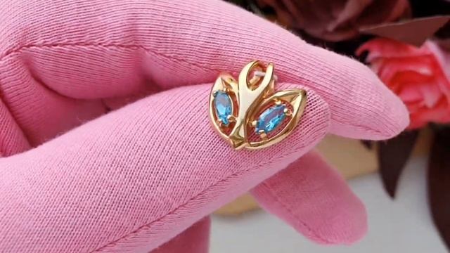 Золотая подвеска с натуральными топазами смотреть онлайн