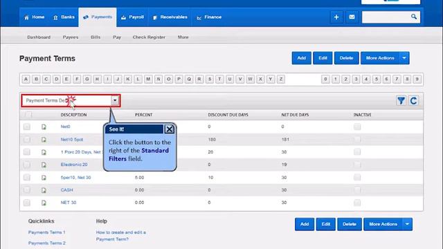 View the Payment Terms List смотреть онлайн