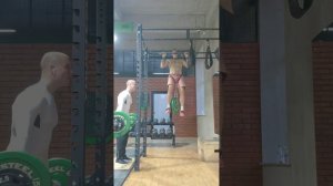 Подтягивания +10 кг. 16 раз. Собственный вес 89 кг.