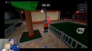 ROBLOX - PIGGY.  Кира и Папа играют в Роблокс Пигги.