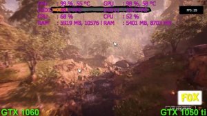GTX 1060 3Gb vs GTX 1050 Ti 4Gb -||- Тест в 6 играх