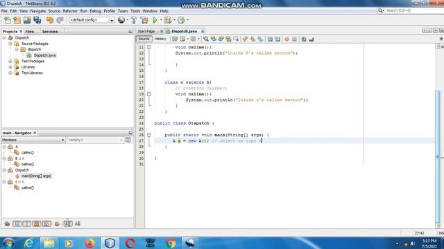 Java the complete Reference Ninth Edition (Chapter 8) Example (11) Method Dispatch