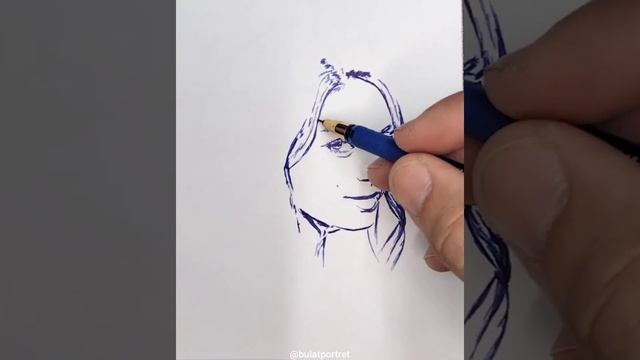 Как нарисовать портрет Милы Кунис шариковой ручкой смотреть онлайн