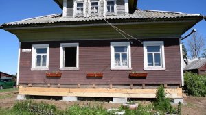 Подъем дома с.Холмогоры Архангельская обл.