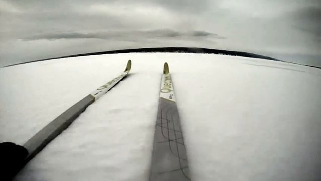 На лыжах по зимней реке. Кама. Skiing. GoPro