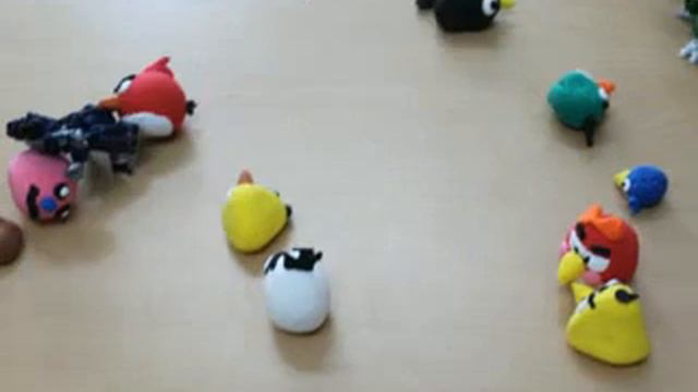 Angry Birds VS Transformer (clay art) смотреть онлайн