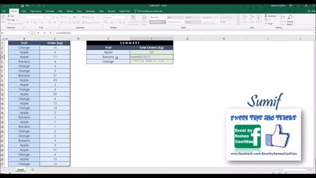 Excel How to Use SumIf Function смотреть онлайн