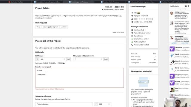 How to get projects on Freelancer.com ?? 4 Tips for Bidding Correctly? | Freelancing for students ? смотреть онлайн