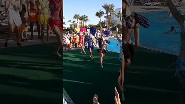 show by animation team on cliff pool  at tropitel naama bay hotel sharm el sheikh
