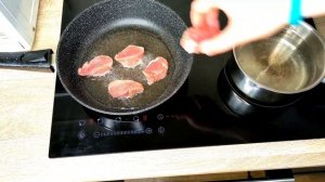 Самый быстрый обед за 8 минут Медальоны из свиной вырезки с брокколи и свежими овощами