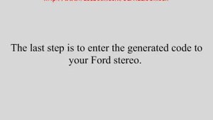 Ford Radio Code