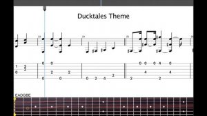 DuckTales Theme (Disney Cartoon) - Fingerstyle Guitar Tab